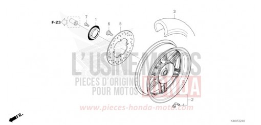 ROUE ARRIERE NSS125ADM de 2021